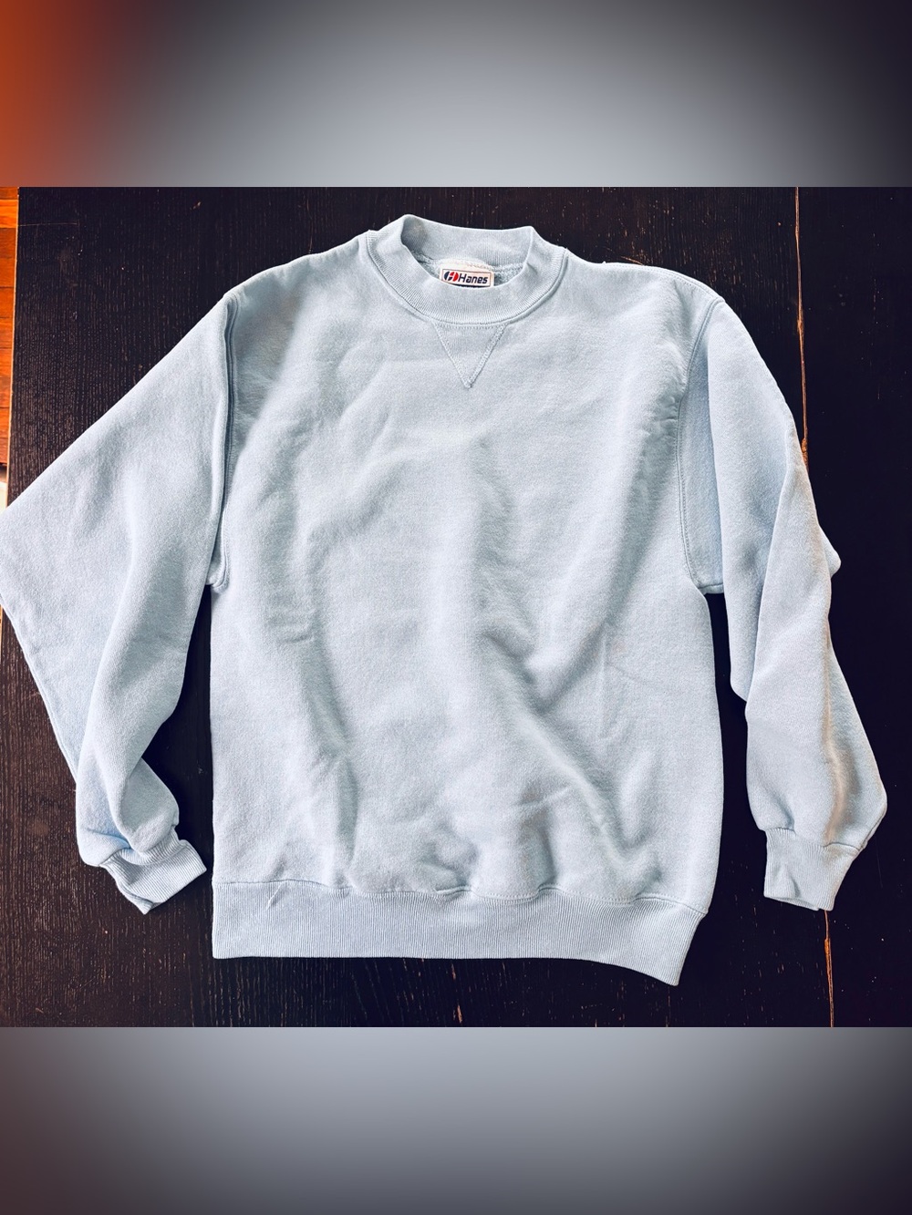 Hanes Men's Pale Blue Crewneck Sweatshirt